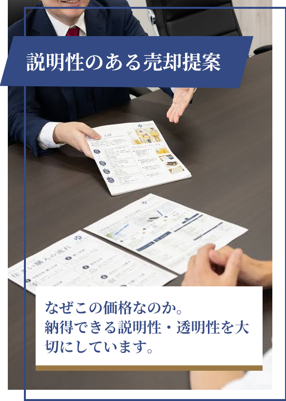説明性のある売却提案