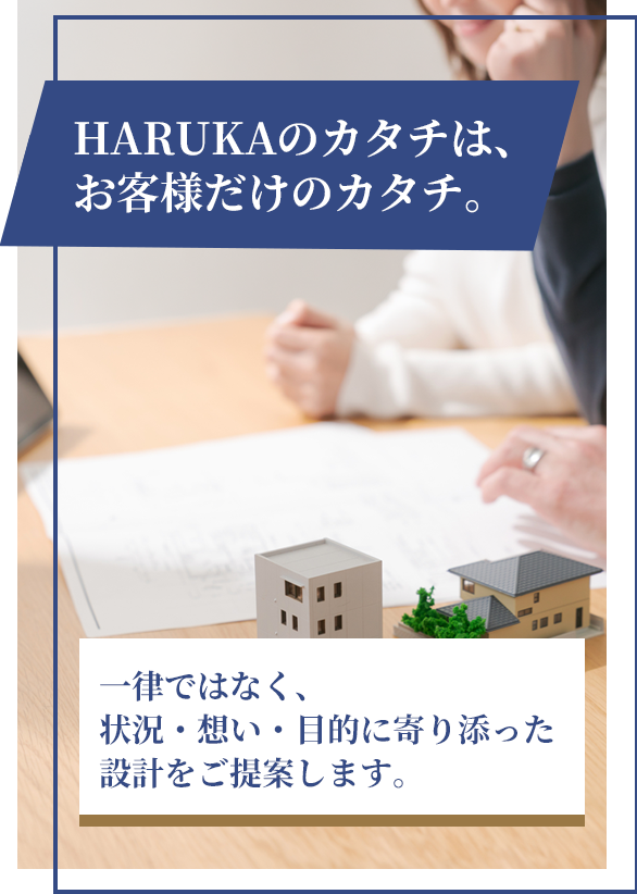HARUKAのカタチは、お客様だけのカタチ。